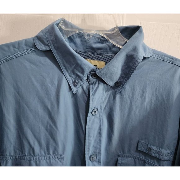 Gander Mountain Blue 2XLT Vented Button Down Fishing LS Shirt UV Sun Protection - Picture 2 of 16
